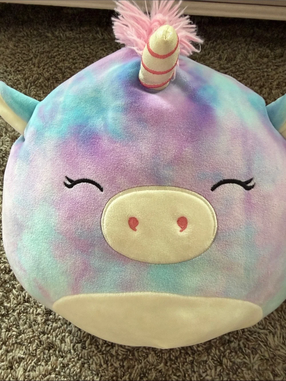 Squishmallows Pastel Unicorn Pillow - Pink, Blue, Purple